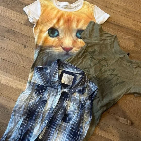 Bundle girl 3 tops short sleeve size 12