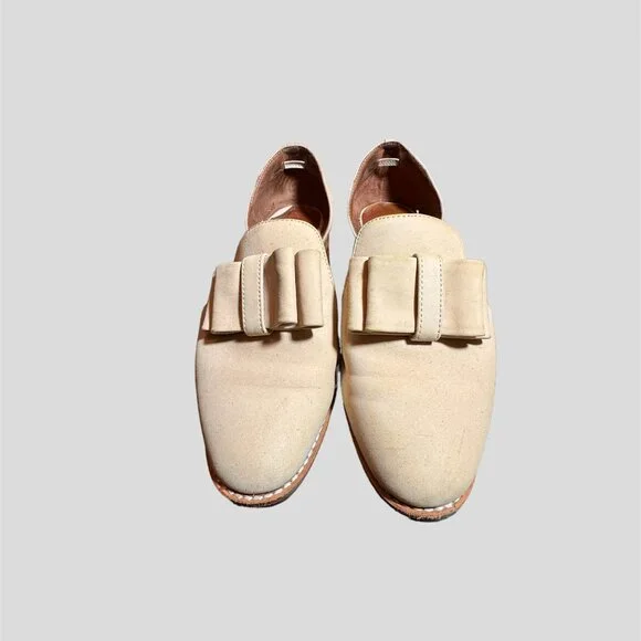 Jeffrey Campbell size 8.5 open case tan suede flat  slip on