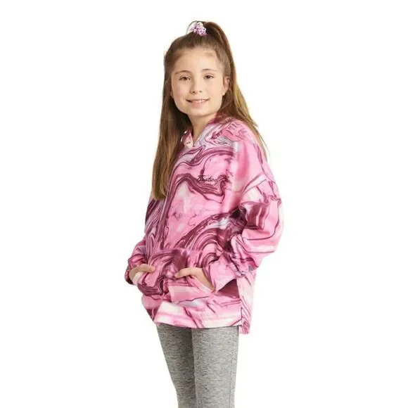 Justice Girls Marbled Sweatshirt Size Large (12-14)