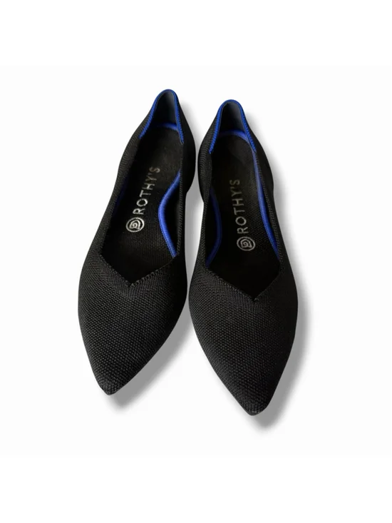 Rothy's The Point Womens Size 9 Black Casual Classic Slip On Ballet Flats EUC