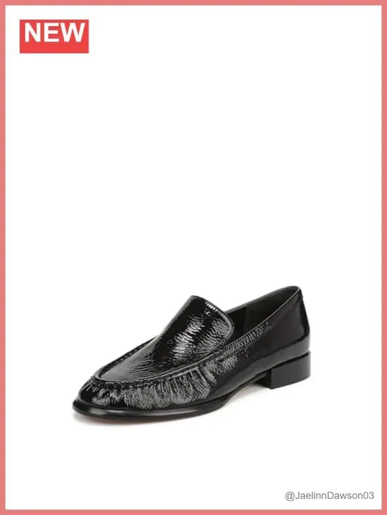 Leather Slip-On Loafers Moc Toe Women's Shoes