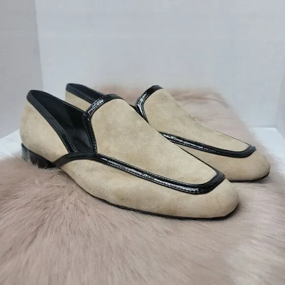 Donald Pliner Women's Rezza Smoking Slip-On Loafers Shoes Size 8.5