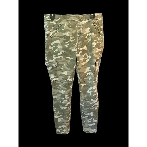Justice‎ Girls Green Camo Cargo Pants Size 20 Plus Casual Utility Kids