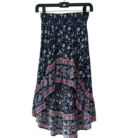 Justice Hi Low Floral Skirt Size 10