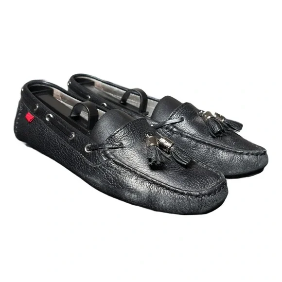 Marc Joseph New York Black‎ Leather Tassel Moccasin Loafers Womens Size 7 Preppy