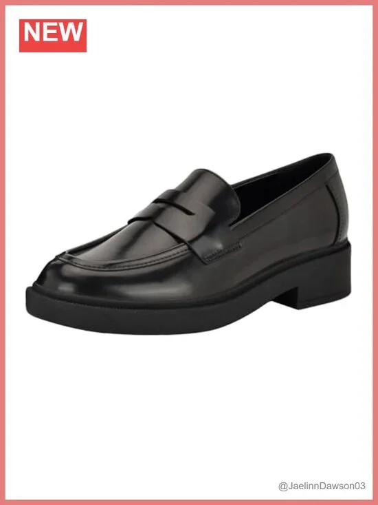Women's Faux Leather Loafers Slip-On Comfort Padded Insole