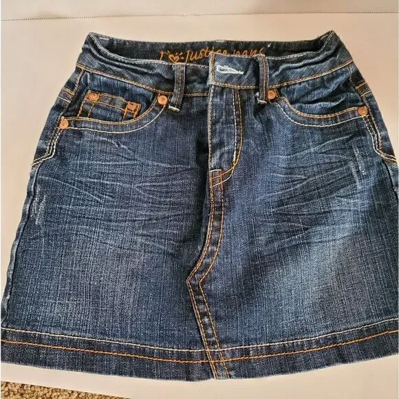 Adorable Justice jeans skirt