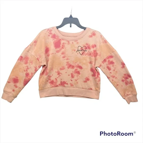 Justice sweater tie die pink & sherbet‎ orange Size | S