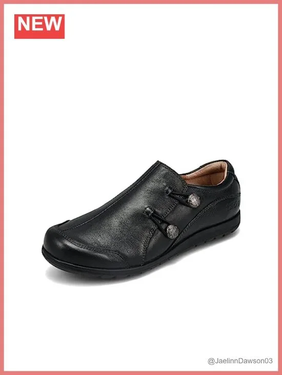 Taos Blend Women's Leather Slip-On Loafers with Arch Support Removable Footbed