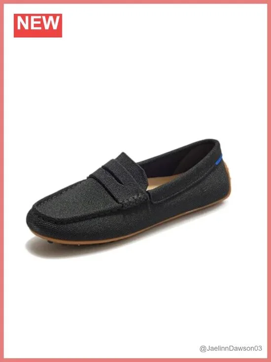 Women's Slip-On Loafers, Supportive Comfortable Machine Washable Knit Flats