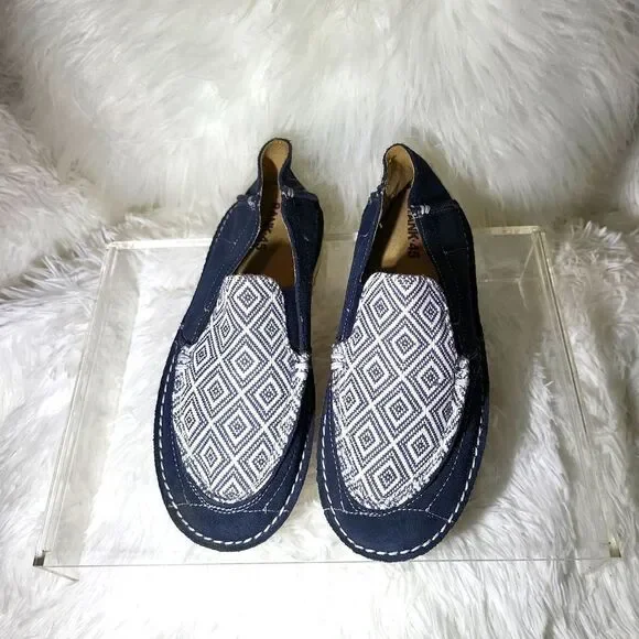 BRAND NEW ! RANK -45 LEATHER AND TEXTILE UPPER NAVY BLUE,AND WHITE,MANMADE SOLE,