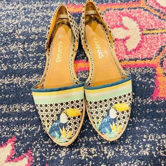 EUC Revolve Kaanas Toucan Espadrille Flats 39/9
