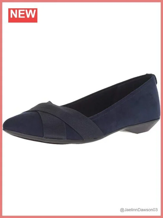 Anne Klein Women's Oalise Ballet Flats with Memory Foam and Rubber Sole