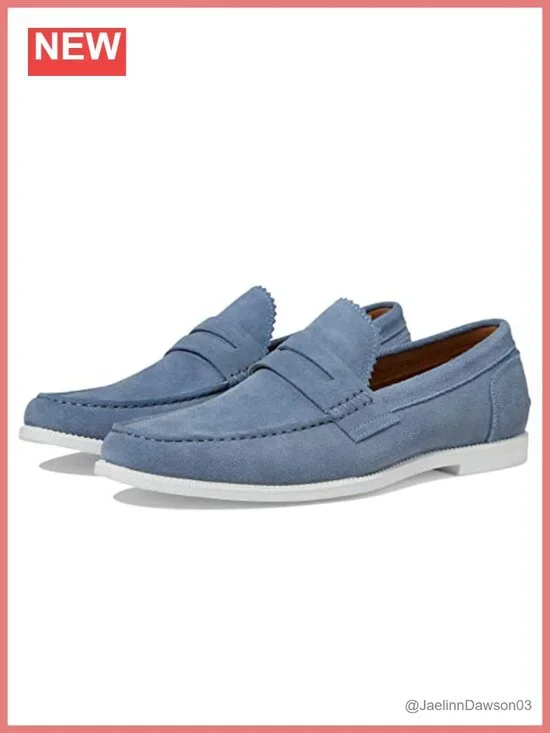 Suede Moc Toe Slip-On Loafers