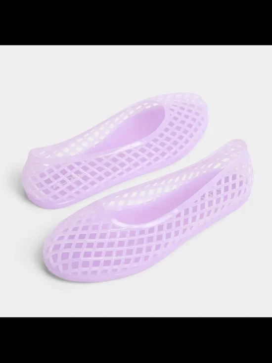 Aldo Pastel Lilac Jelly Lattice Ballet Flats