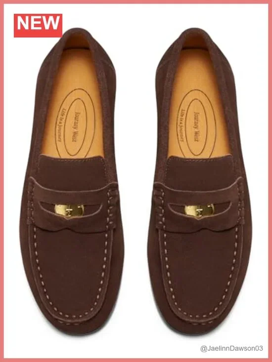 Women's Suede Slip-On Penny Loafers with Cushioned Insole