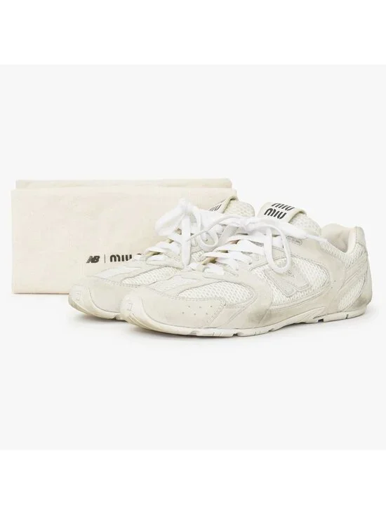 Miu Miu New Balance Suede Mesh Beige White