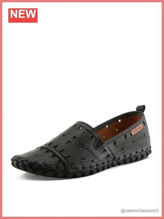 Leather Slip On Loafers with Removable Insole Women's Comfort Shoes
