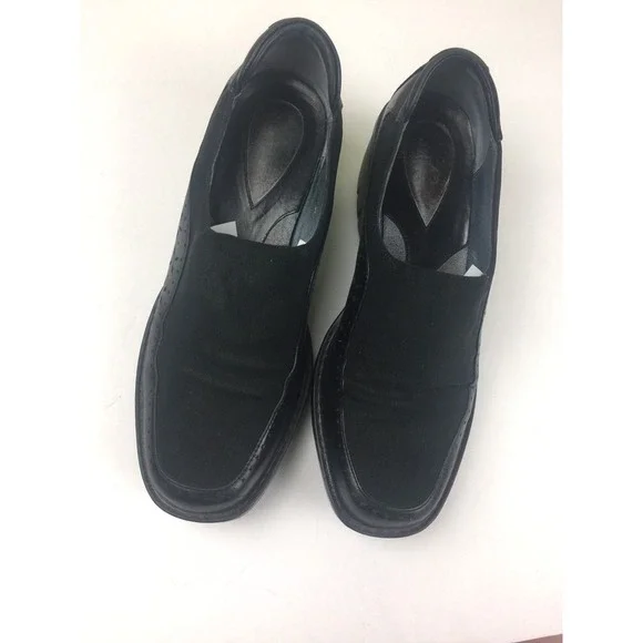 Womens shoes Loafer Black Wedge Stretch Top Eyelet Clarks Artisan‎