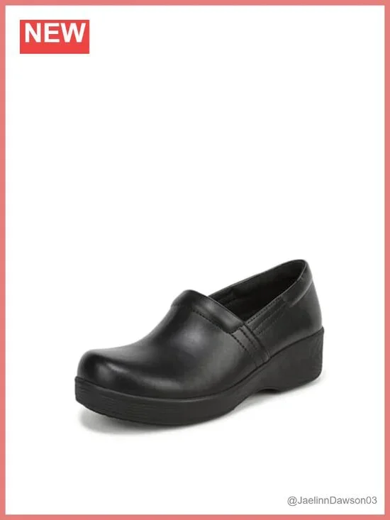 Women's Slip-Resistant Work Loafers with Comfort Cushioning, Slip-On Style