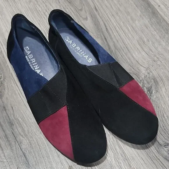 GUC Sabrinas Colorblock Suede Leather Loafers