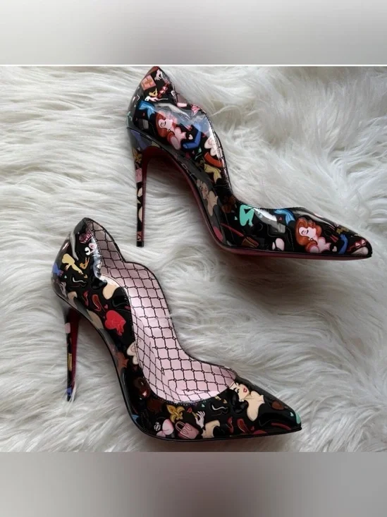 NWT•Christian Louboutin X Dr Bored Limited Edition Hot Chick 100 Pumps Size: 37