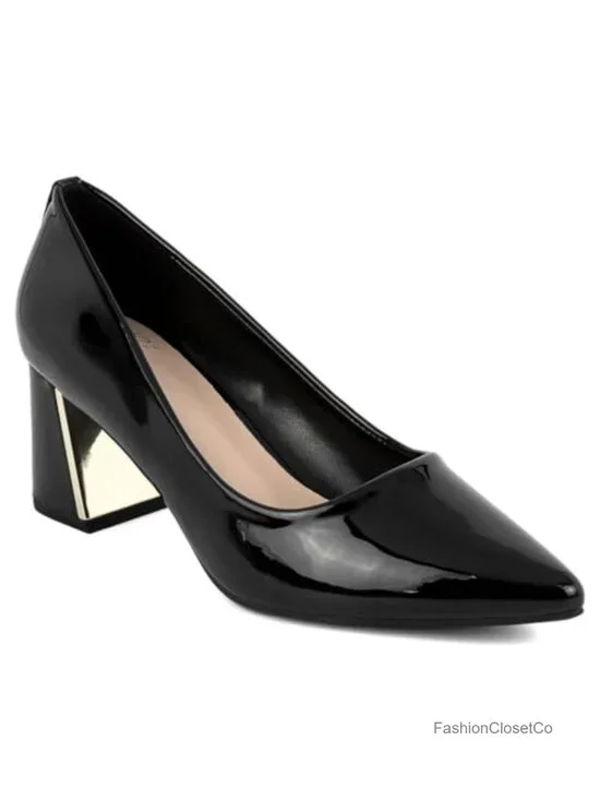 Jones New York Women's Block Heel Pumps Pointed Toe Slip-On Dress Shoes Office