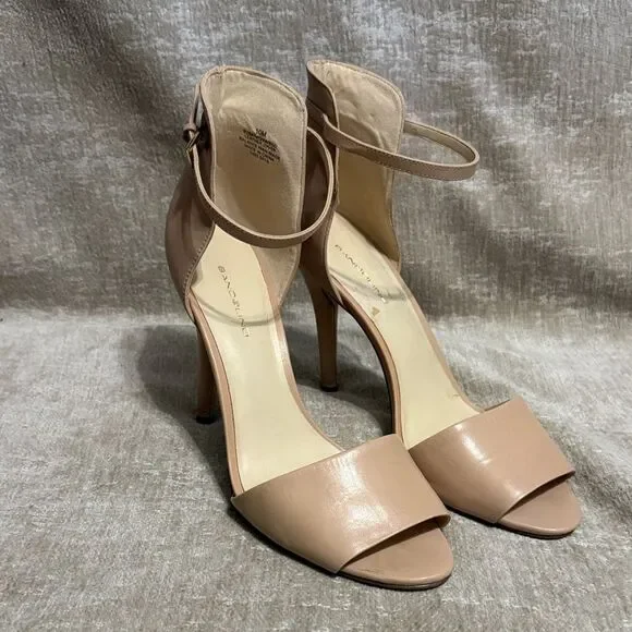 Bandolino Nude Ankle Strap Heels