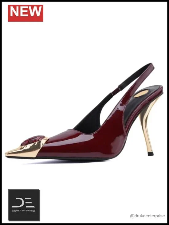 Slingback Heels Women Pointed Toe Backless Stiletto 4