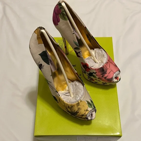 Ted Baker Floral Peep-Toe Heels