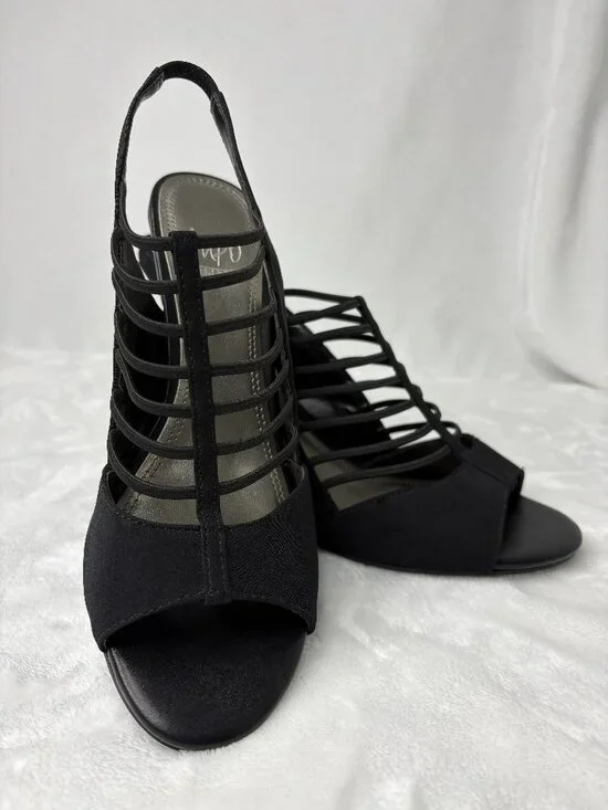 IMPO STRETCH HEEL SHOES, SIZE 9 M BLACK