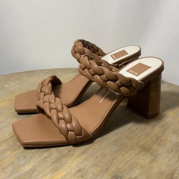 Dolce Vita Paily Tan Braided Heeels