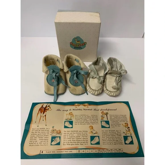 Vintage Baby Dear Moccasins‎ Lot of 2
