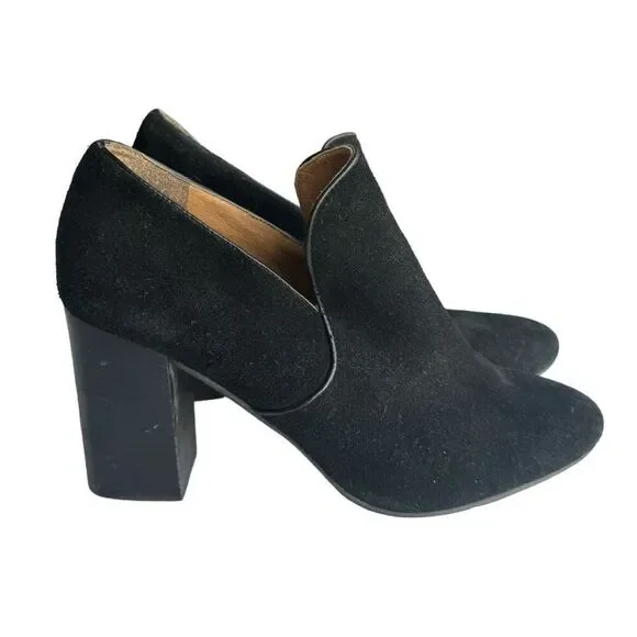 Lucky Brand Wyshing Black Suede Heels Size 7.5