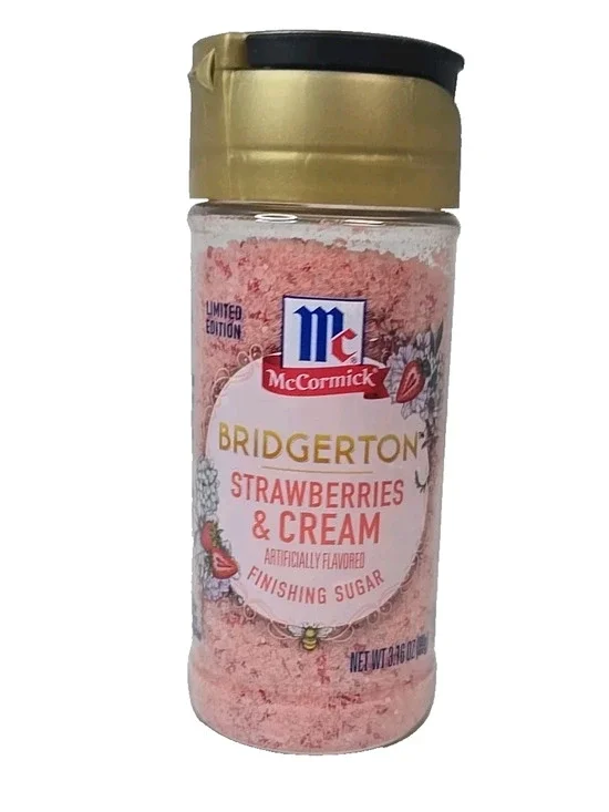 McCormick Bridgerton Strawberries & Cream Finishing Sugar Limited Edition NEW