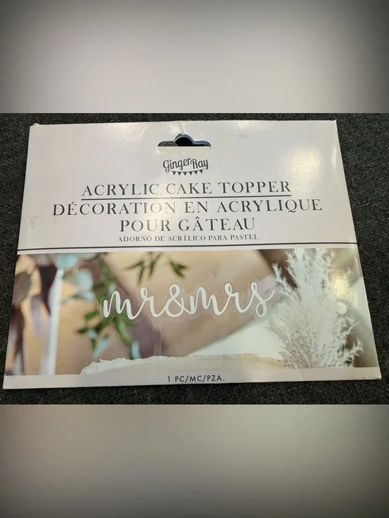 Ginger Ray “Mr & Mrs' Acrylic Cake Topper *NEW*