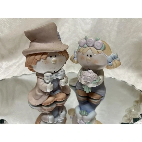 Bumpkins Bisque Porcelain Bride & Groom‎ Figurines Fabrizio George Cake Toppers
