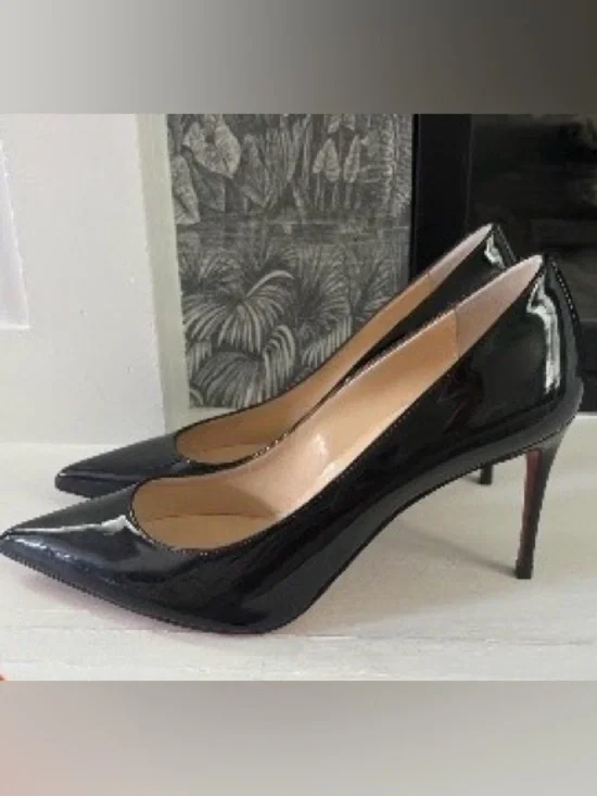 Christian Louboutin 85 mm Pumps - Patent calf leather - Black - Women 37 1/2