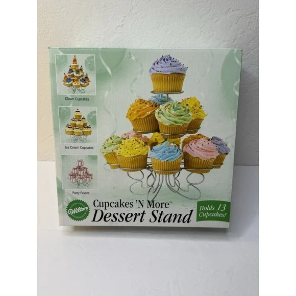 Wiltons Cupcake 13 Stand‎ Holder Desserts 3 Tier Party Baby Shower Hostess New