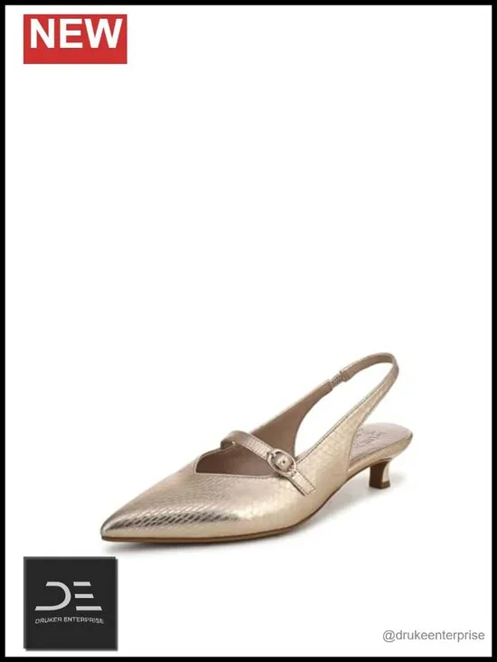 Kitten Heel Pump Slingback Pointed Toe Women's Shoes