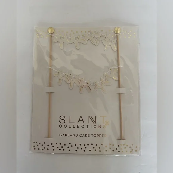 SLANT balloon Dog Garland Cake Topper NWT