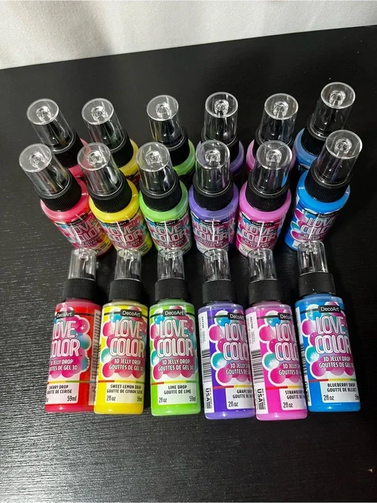 Love Color Assorted Gel Drops - Vibrant  3D glossy Craft Accents (Multi-Color)