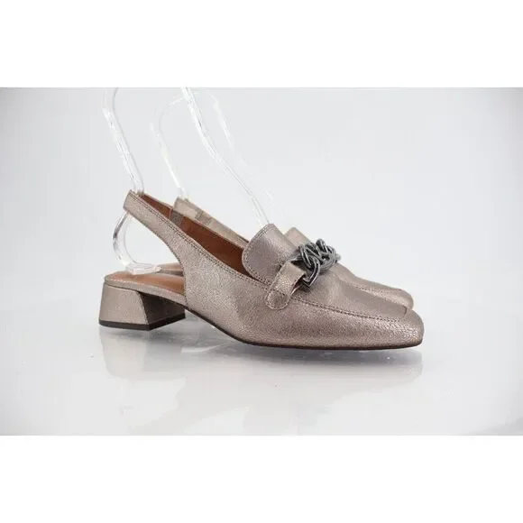 Donald Pliner Women's Tegan Slingback Loafer Pumps Size 7.5 Leather Bronze