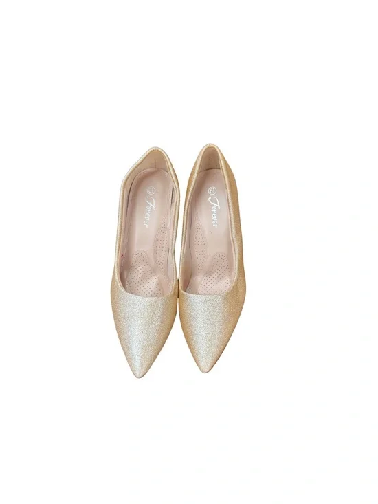 Forever  Gold Pointed-Toe Women’s Heels