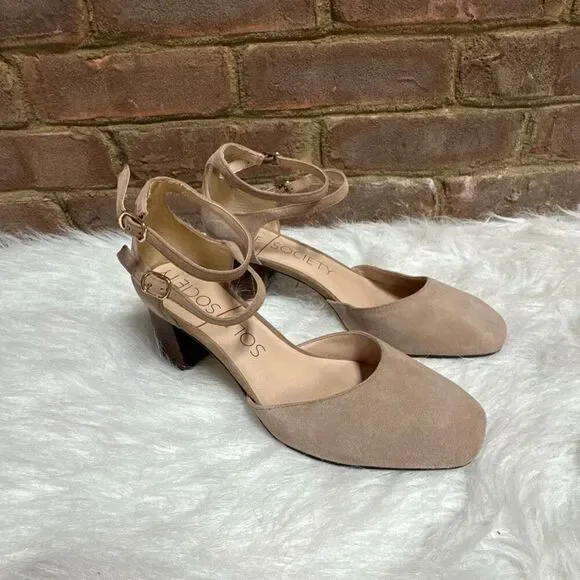 Sole Society Women’s Taupe Selby Suede Pump Size 6.5
