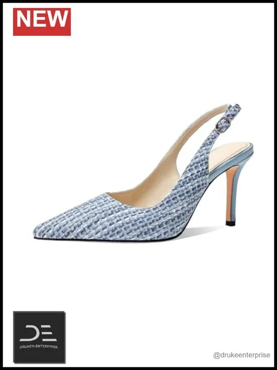 Woven-Look Slingback Pumps 3.35