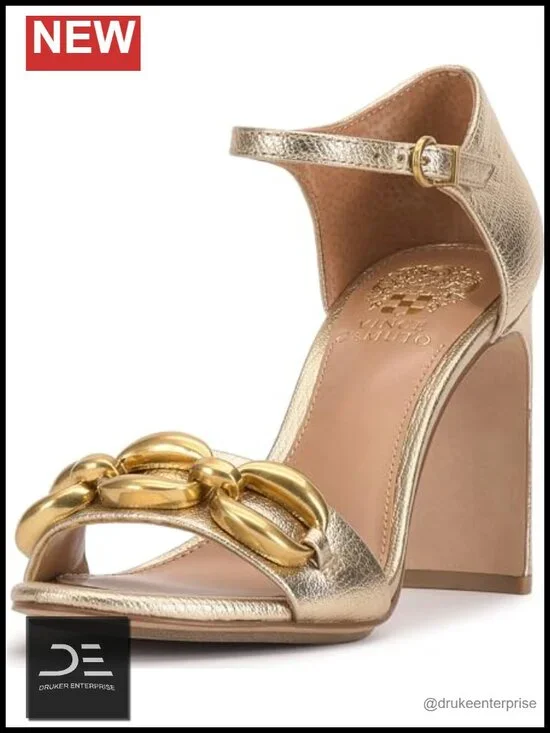 Vince Camuto Aurelia Leather Block Heel Sandals