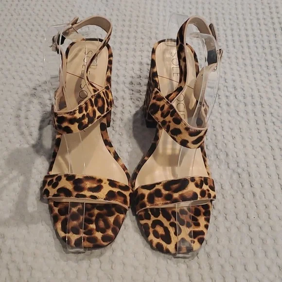 NWOT Sole Society Leopard Block Heel Size 9.5 (#21)
