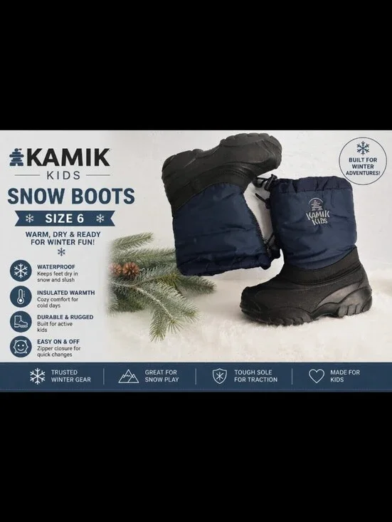 Kamik Kids snow boots blue 6