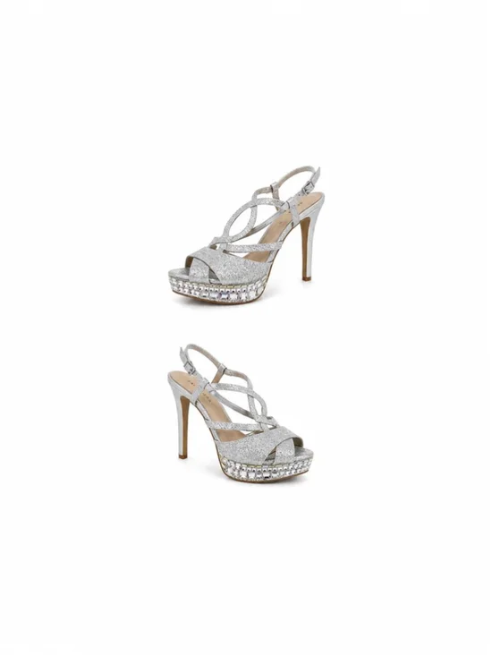 GIANNI BINI Myra Silver Glitter Rhinestone 5